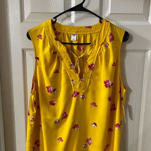 NWT OLD NAVY YELLOW FLORAL PRINT DRESS. Sz XL. - Picture 4 of 8